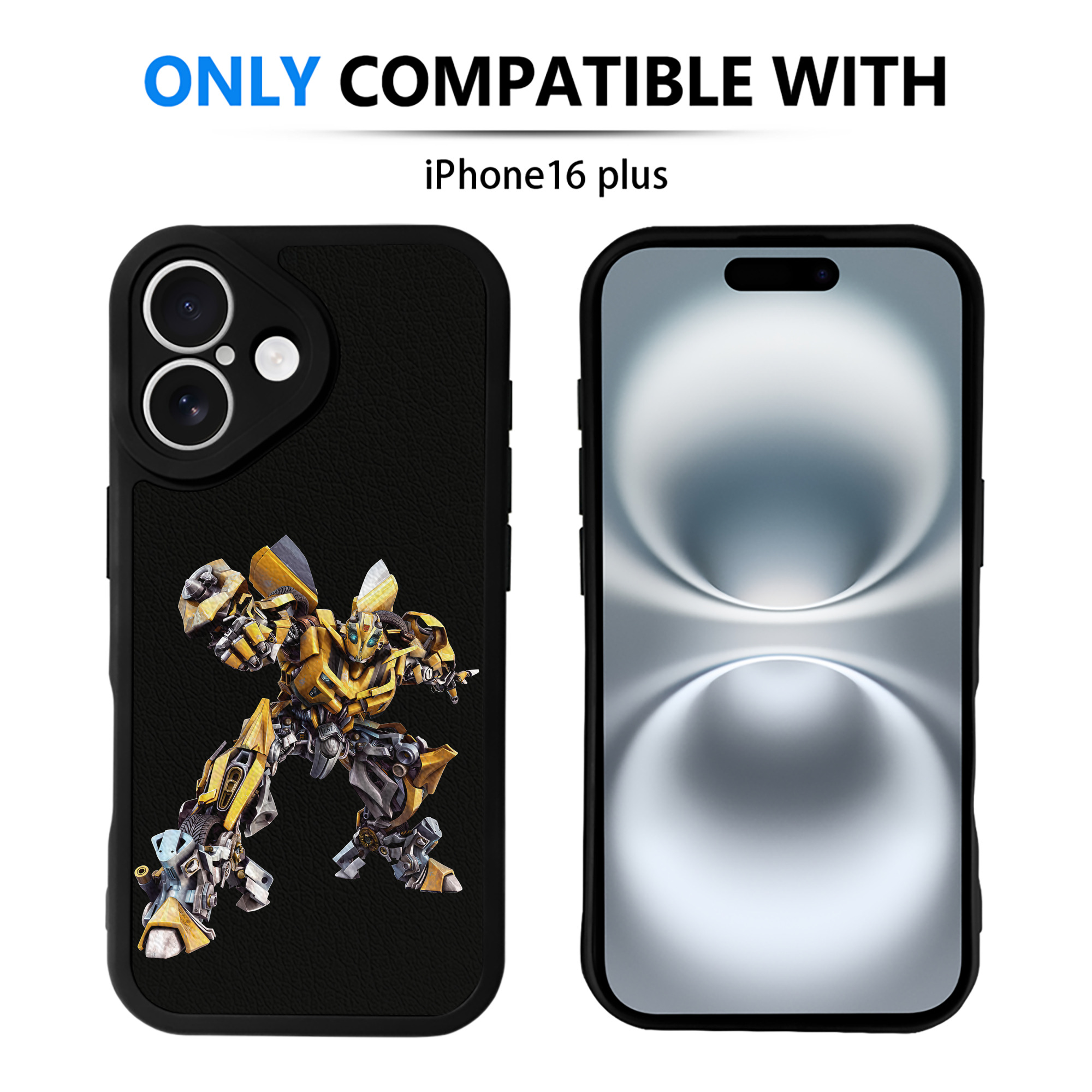（画像用） Transformers トランスフォーマー 【iPhone 16シリーズ対応】シリコンスマホケース（レザー調） 材質：シリコン